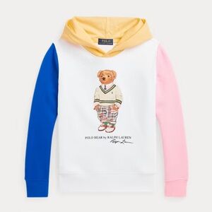 Polo Bear Color Blocked Fleece Hoodie